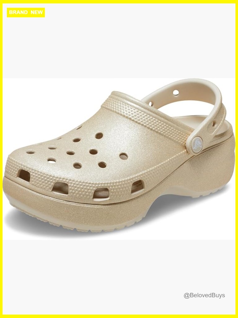 Platform Glitter Clog - Lightweight Waterproof Clog